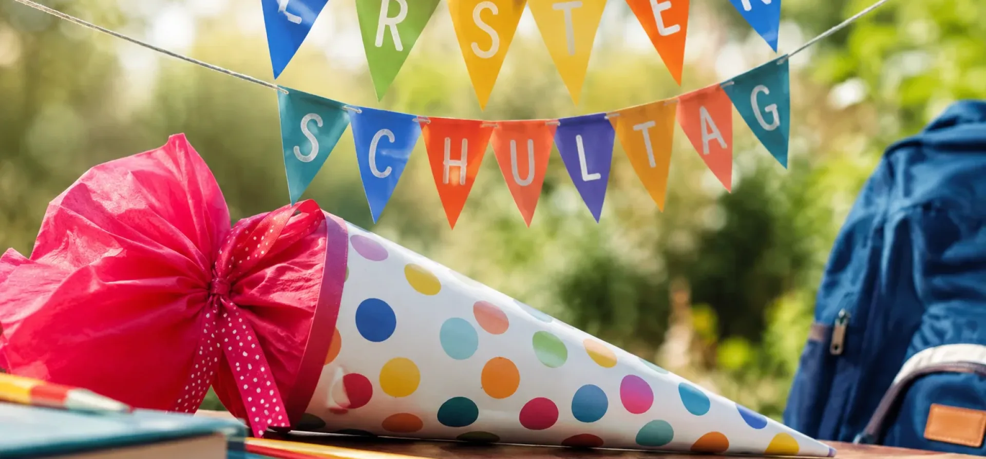 Schultüte Rucksack Wimpelkette